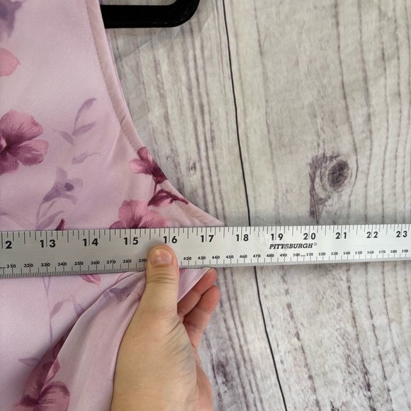 Vintage Women’s Floral Pink Sleeveless Flower Patterned Midi Summer Dress 8 - Picture 6 of 6